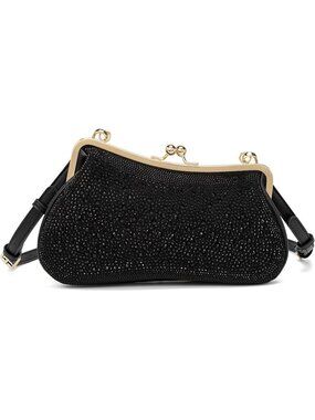 Women's Rhinestone Clutch Purse Sparkly Party Magnetic Evening Crossbody Bag